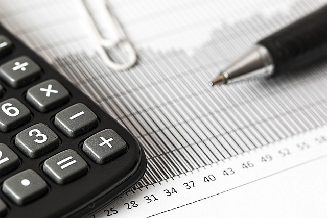 Antreprenor analizând situația financiară a firmei pe laptop